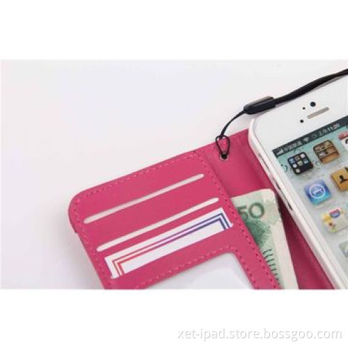 Custom wallet leather cases for iPhone 5/5S, business style ddesign